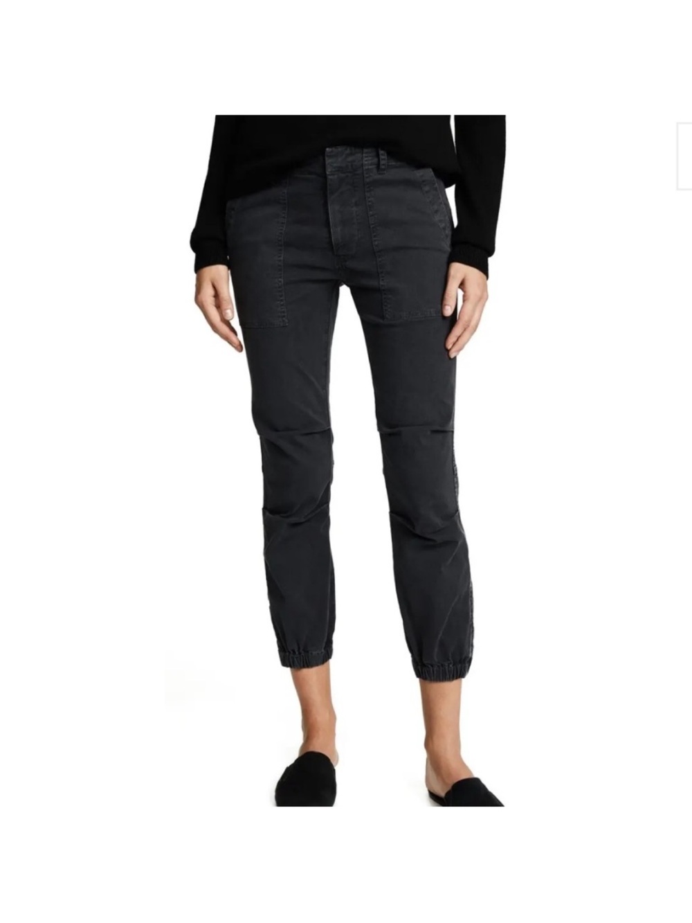 Nili Lotan Cropped Military Pants size 8 black